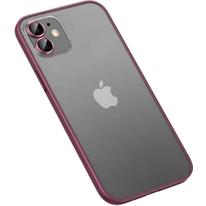 Apple iPhone 11 Kılıf Kamera Mercek Korumalı Retro Kapak - Koyu Mor