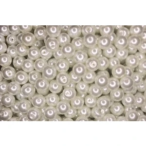 CSG Bazaar 10 mm Beyaz Renk Cam Inci Boncuk (100 Gram)