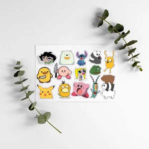 Paytak Moda Çizgi Film Dizi Tasarımlı A5 14 Adet Stickers Çıkartma PYTKSTKR40