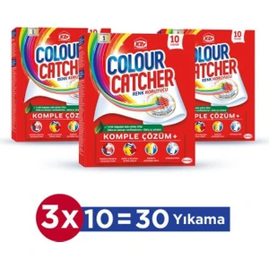 Renk Koruyucu Mendil 3x10'lu Paket 30 Yıkama Derinlemesine Temizlik ve Renk Koruma Özelliği