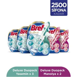 Deluxe Katı Tuvalet Bloğu 3 Adet Yasemin İkili & 2 Adet Manolya İkili (5'li Set)