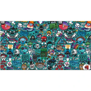 Beam Dijital Doodle Blue xl 70x40 cm 3mm Oyuncu Gaming Mouse Pad