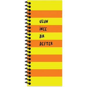Keskin Color 8X21 Düz Uzun Ince Bir Defter - Turuncu