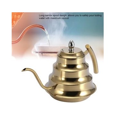 Paslanmaz Çelik Kahve Su Isıtıcısı Uzun Dar Borulu Çay Potu Fiyatı