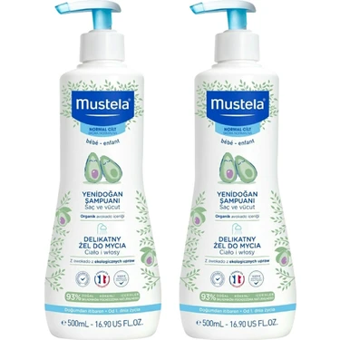 Mustela Gentle Cleansing Gel Yenidoğan Şampuanı 500 ml x 2