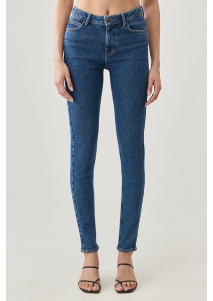 Kadın Forever Skinny Fit Dar Kesim Yüksek Bel Jean Kot Pantolon