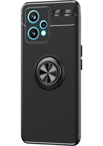 Oneplus Nord Ce 2 Lite 5g Focus Serisi Yüzük Standlı Silikon Kılıf - Siyah