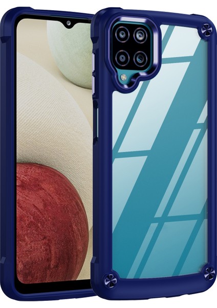 Samsung Galaxy A12 Kırmızı Için Tpu + Pc Telefon Kılıf(Yurt Dışından)