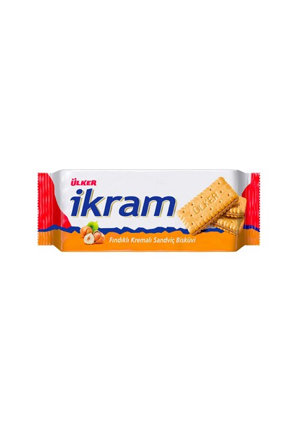 Ülker Ikram Fındıklı Kremalı Sandviç Bisküvi (84 G)