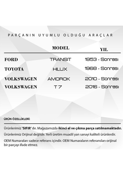 Transit, Toyota Hilux, Vw Amorok, T7 Için Elektrikli Ayna Dişlisi