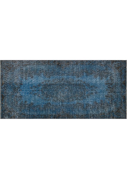 Eskitme %100 Yün El Dokuma Vintage Halı 115 x 248 cm 8707