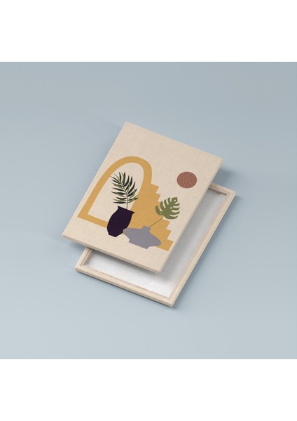 Bohem Minimal Kanvas Duvar Tablosu 3'lü Tablo Seti 40 x 55 cm
