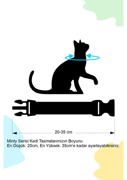 Minty Kedi Tasması Renkli Snap & Easy Klips modelleri