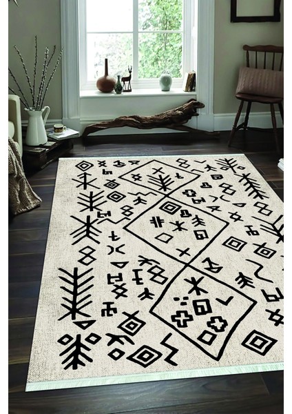 Dijital Baskılı Kaymaz Taban Yıkanabilir Modern Salon Halısı Mutfak Halısı ve Yolluk NH-SD-948