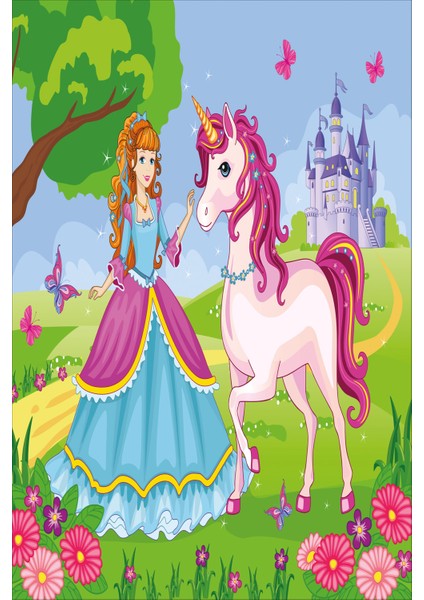 Dijital Baskılı Kaymaz Tabanlı Yıkanabilir Unicorn Çocuk Odası Halısı NHÇ-HP-631 fiyatları