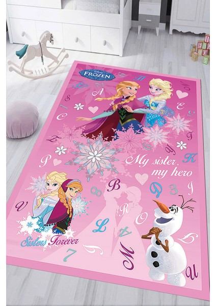 Dijital Baskılı Kaymaz Tabanlı Yıkanabilir Elsalı Çocuk Odası Halısı NHÇ-HT-1194