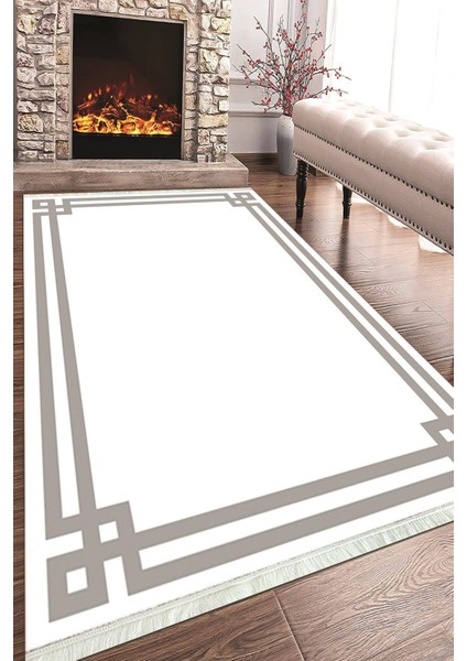 Baskılı Modern Desenli Kaymaz Tabanlı Yıkanabilir Şık Salon Halısı Mutfak Halısı ve Yolluk NH-HT-430