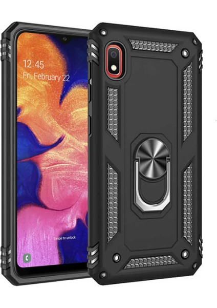 Xiaomi Redmi 7A Kılıf Tank Yüzüklü Yüksek Korumalı Silikon - Siyah