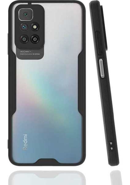 Xiaomi Redmi 10 Kılıf Arkası Mat Kamera Korumalı Silikon - Siyah