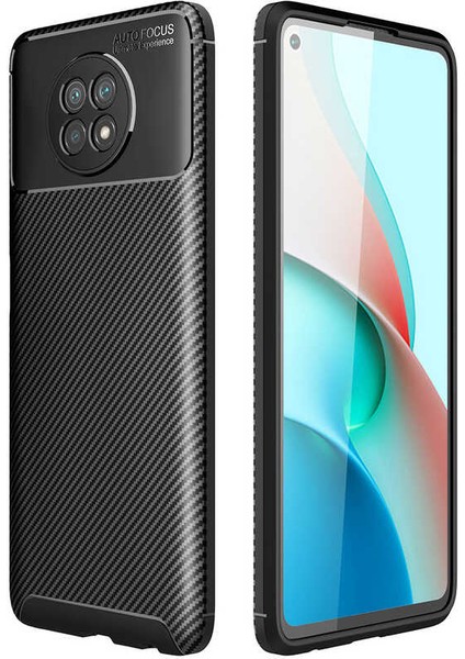 Xiaomi Redmi Note 9 5g Kılıf Karbon Dokulu Silikon - Siyah