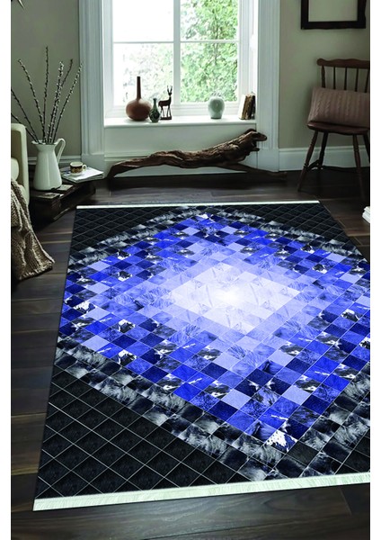 Dijital Baskılı Kaymaz Taban Yıkanabilir Modern Salon Halısı Mutfak Halısı ve Yolluk NH-SD-1021