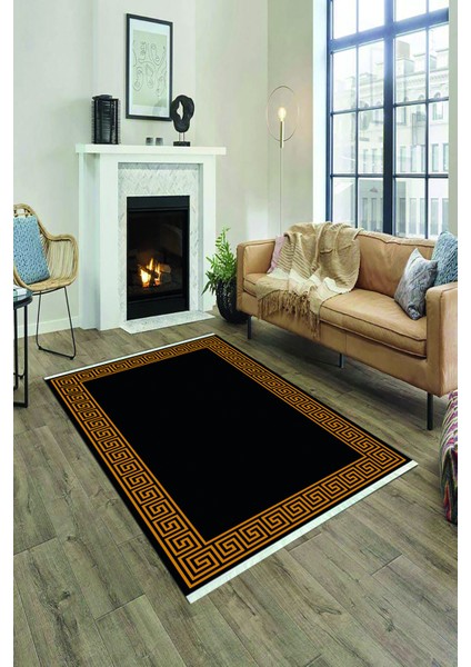 Dijital Baskılı Yıkanabilir Kaymaz Tabanlı Şık Salon Halısı ve Yolluk NH-HY-1142