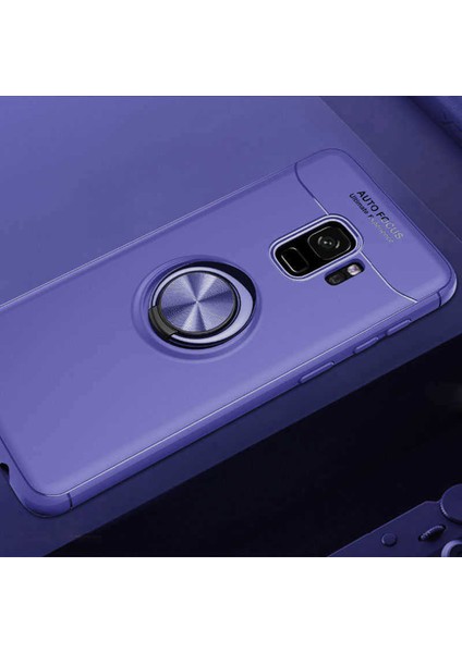 Galaxy S9 Kılıf Yüzüklü Silikon Range - Mavi