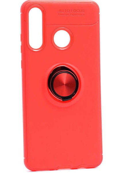 Huawei P30 Lite Kılıf Yüzüklü Silikon Range - Kırmızı
