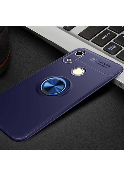 Huawei Y6S 2019 Kılıf Yüzüklü Silikon Range - Mavi