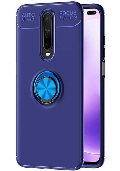 Xiaomi Poco X2 Kılıf Yüzüklü Silikon Range - Mavi