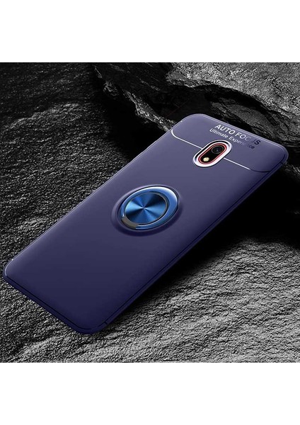 Xiaomi Redmi 8A Kılıf Yüzüklü Silikon Range - Mavi