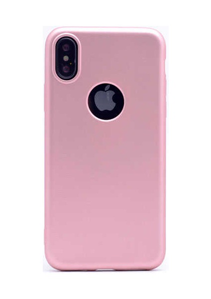Apple iPhone x Kılıf Silikon Yumuşak Dokulu Premium- Rose Gold