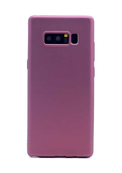 Galaxy Note 8 Kılıf Silikon Yumuşak Dokulu Premium- Mürdüm