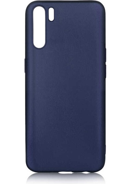 Oppo Reno 3 Kılıf Silikon Yumuşak Dokulu Premium- Lacivert