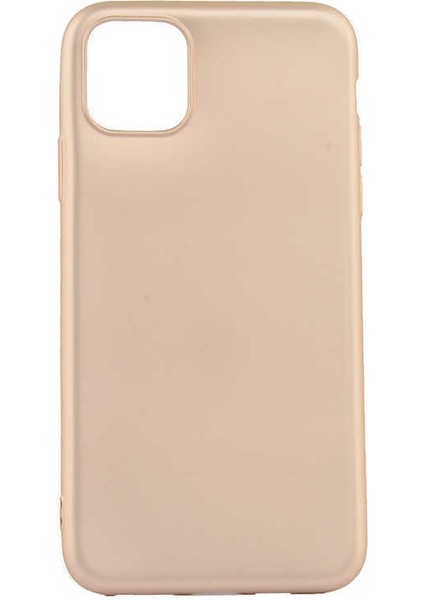 Apple iPhone 11 Pro Max Kılıf Silikon Yumuşak Dokulu Premium- Gold