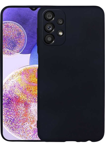 Galaxy A23 Kılıf Silikon Yumuşak Dokulu Premium- Siyah