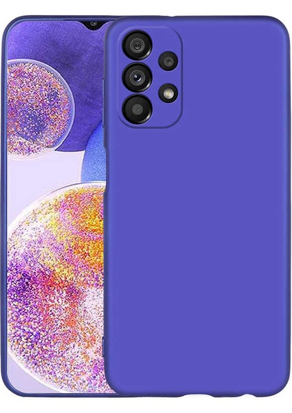 Galaxy A23 Kılıf Silikon Yumuşak Dokulu Premium- Saks Mavi