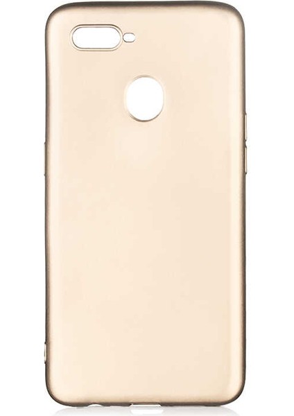 Oppo A5S Kılıf Silikon Yumuşak Dokulu Premium- Gold