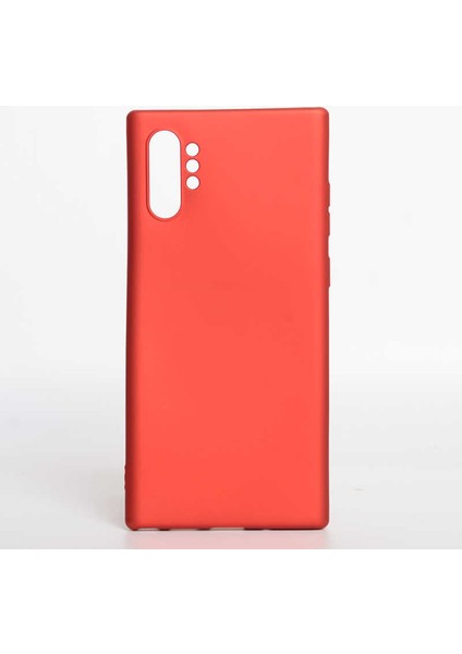 Galaxy Note 10 Plus Kılıf Silikon Yumuşak Dokulu Premium- Kırmızı