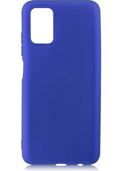- Samsung Galaxy A03S - Kılıf Mat Soft Premier Silikon Kapak - Saks Mavi