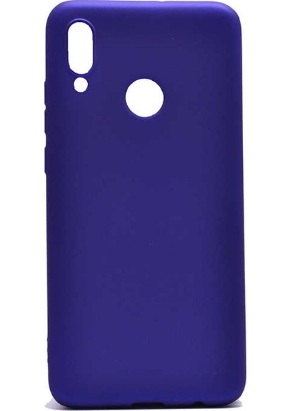 Huawei P Smart 2019 Kılıf Silikon Yumuşak Dokulu Premium- Saks Mavi