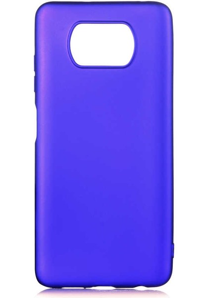 Xiaomi Poco X3 Kılıf Silikon Yumuşak Dokulu Premium- Saks Mavi