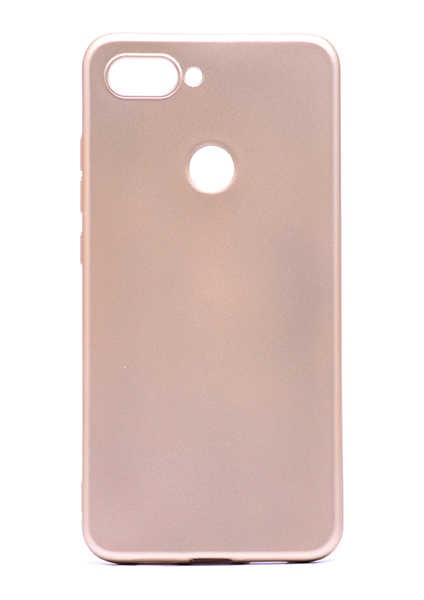 Xiaomi Mi 8 Lite Kılıf Silikon Yumuşak Dokulu Premium- Gold