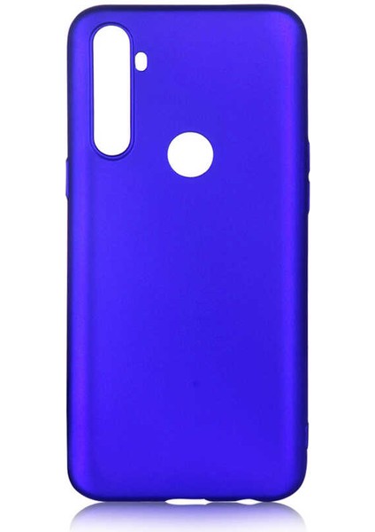 Realme C3 Kılıf Silikon Yumuşak Dokulu Premium- Saks Mavi