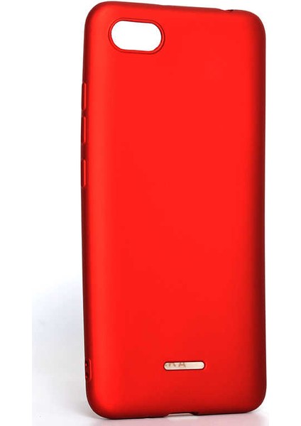 Xiaomi Redmi 6A Kılıf Silikon Yumuşak Dokulu Premium- Kırmızı