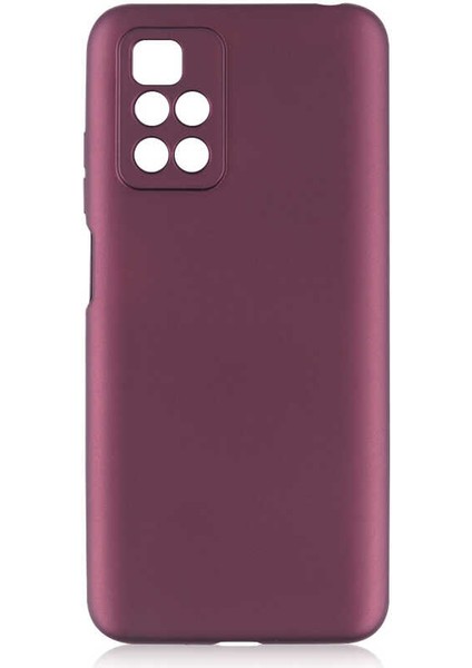 Xiaomi Redmi 10 Kılıf Silikon Yumuşak Dokulu Premium- Mürdüm