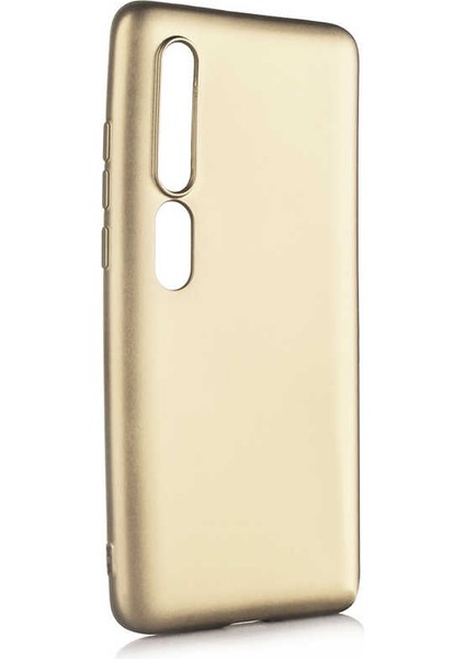 Xiaomi Mi 10 Kılıf Silikon Yumuşak Dokulu Premium- Gold