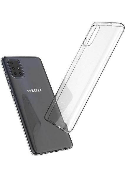 Galaxy A51 Kılıf Şeffaf Silikon Lüx