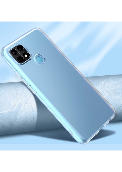 Oppo A15S Kılıf Kamera Korumalı Süper Silikon Kapak