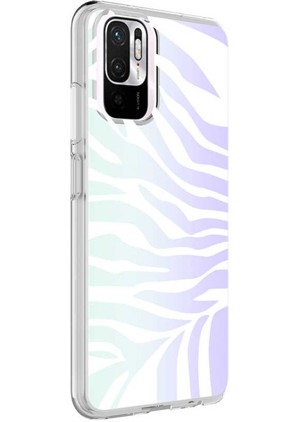 Xiaomi Redmi Note 10 Kılıf Desenli M-Blue Silikon - Zebra No1